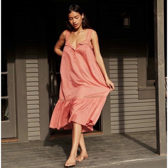 DOEN Seville Nightgown in Summer Mirage Midi Dress XS - Picture 1 of 11
